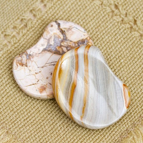 Alternate image for Set of 2 Stress-Relieving Stones Made from Reclaimed Marble Serene Limbo