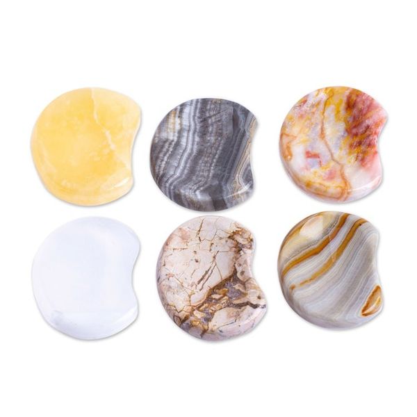 Alternate image for Set of 2 Stress-Relieving Stones Made from Reclaimed Marble Serene Limbo