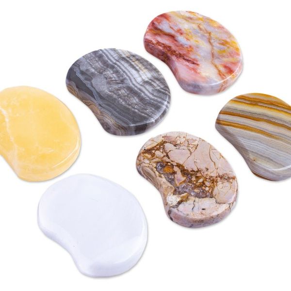 Alternate image for Set of 2 Stress-Relieving Stones Made from Reclaimed Marble Serene Limbo