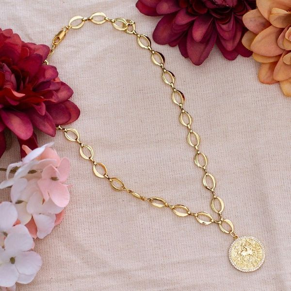 Alternate image for 24k Gold-Plated Cubic Zirconia Sagittarius Pendant Necklace Sagittarius Born