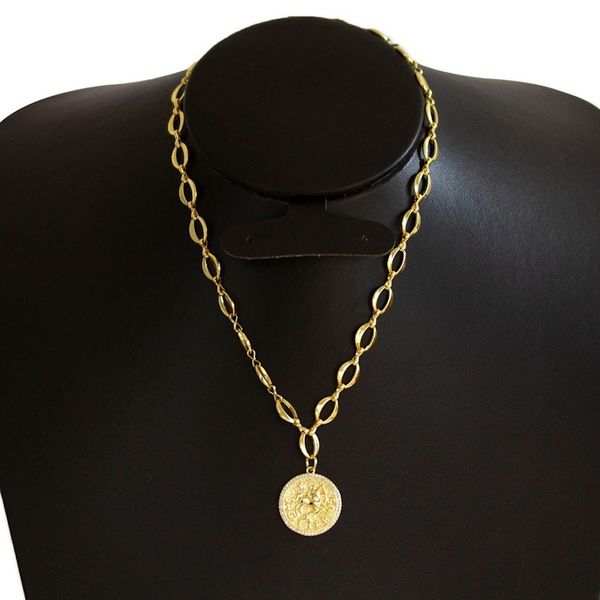 Alternate image for 24k Gold-Plated Cubic Zirconia Sagittarius Pendant Necklace Sagittarius Born