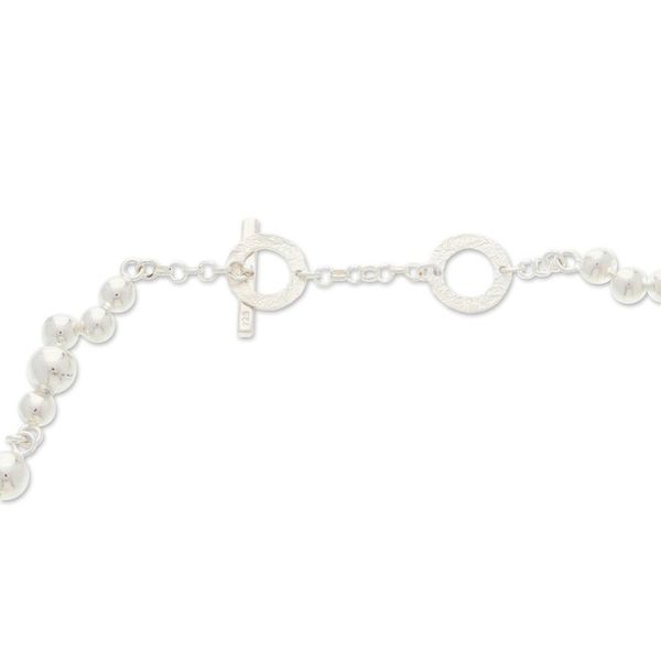 Alternate image for Polished Taxco Sterling Silver Link Necklace with Orbs Orb Glam