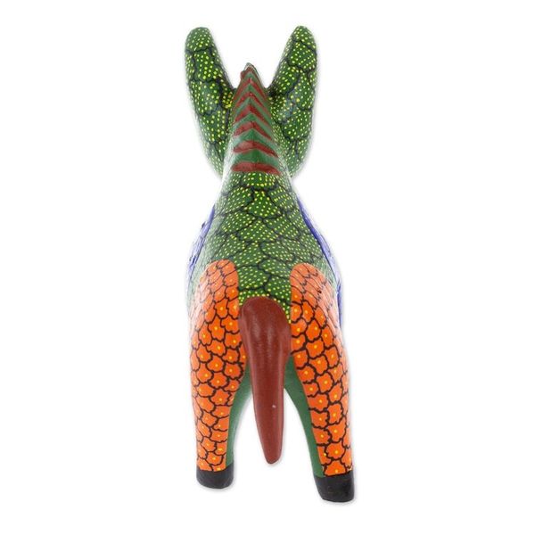 Alternate image for Wood Donkey Alebrije Figurine Carved and Painted by Hand Splendid Donkey