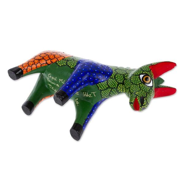 Alternate image for Wood Donkey Alebrije Figurine Carved and Painted by Hand Splendid Donkey