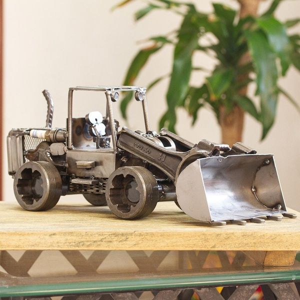 Alternate image for Rustic Metal Eco Art Loader Sculpture Rustic Loader