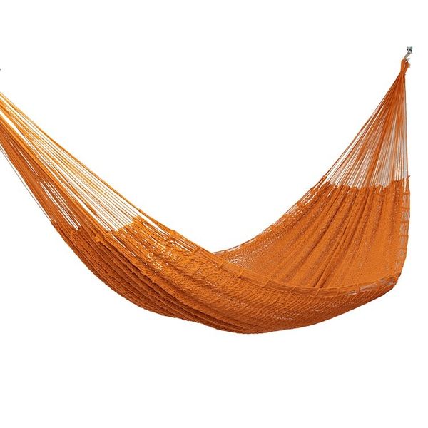 Alternate image for Flame Orange Cotton Rope Hammock Triple from Mexico Sunset Siesta