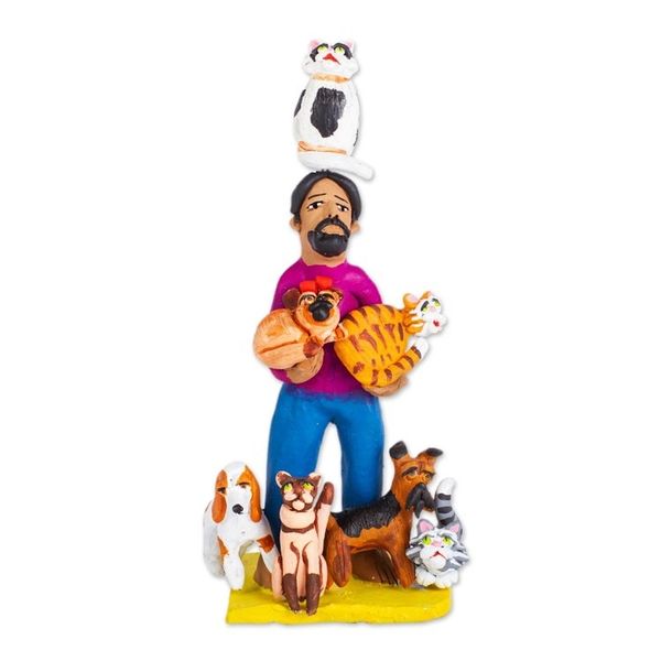 Alternate image for Hand Crafted Animal Lover Ceramic Sculpture Pet Lover