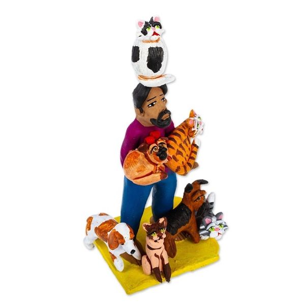 Alternate image for Hand Crafted Animal Lover Ceramic Sculpture Pet Lover