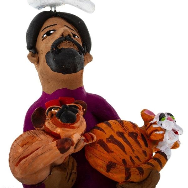 Alternate image for Hand Crafted Animal Lover Ceramic Sculpture Pet Lover