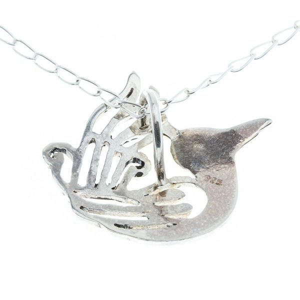 Alternate image for Aztec Hummingbird Sterling Silver Pendant Necklace Huitzitzilin