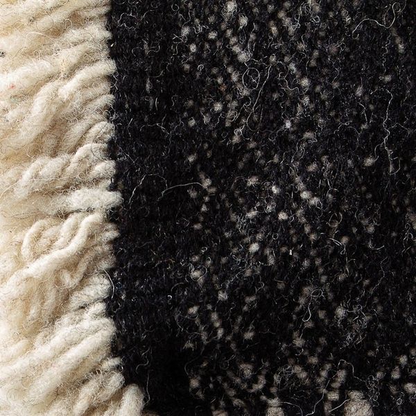 Alternate image for All Wool Black and Oatmeal Cushion Cover Black Diamond