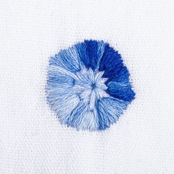 Alternate image for Handwoven White Cotton Bookmark with Blue Embroidery San Cristobal Skies