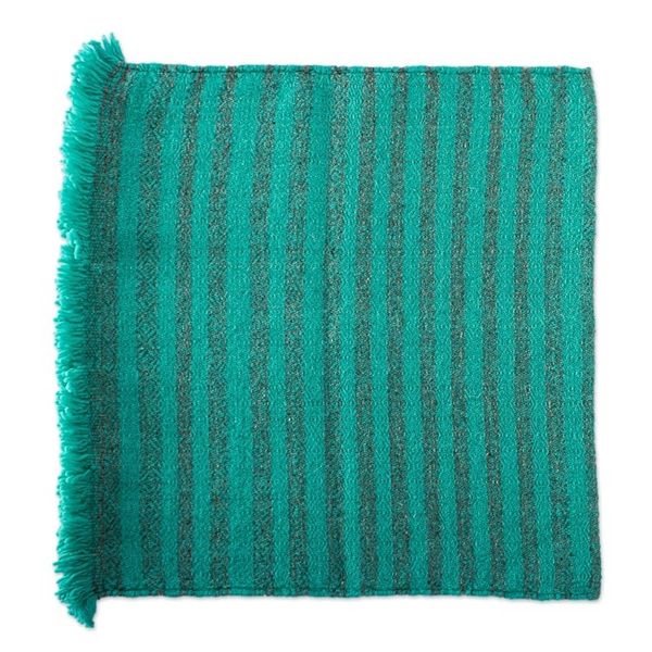 Alternate image for Sea Green and Grey Wool Cushion Cover Oaxacan Jade