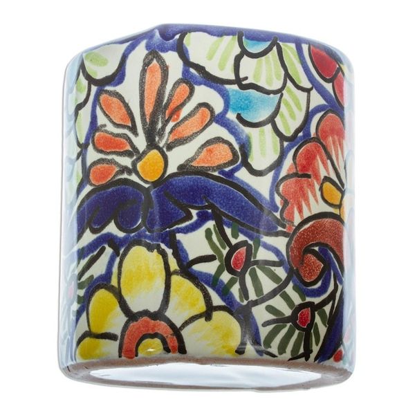 Alternate image for Artisan Crafted Multicolored Ceramic Toothbrush Holder Talavera Flowers