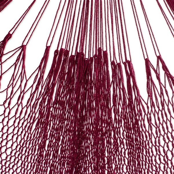 Alternate image for Cotton Rope Hammock in Wine Double Cascade in Wine