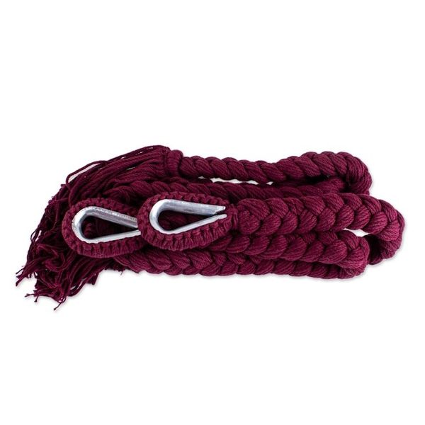 Alternate image for Cotton Rope Hammock in Wine Double Cascade in Wine