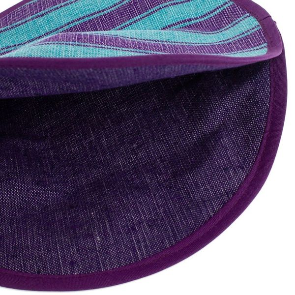 Alternate image for Backstrap Handwoven Mint and Blue Cotton Tortilla Warmer Cool Harmony