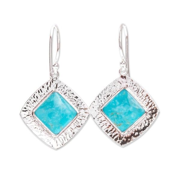 Alternate image for Dangle Earrings with Natural Turquoise Zocalo