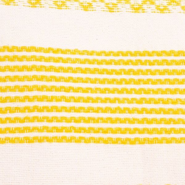 Alternate image for White and Yellow Hand Loomed Cushion Cover Millenary Marigold