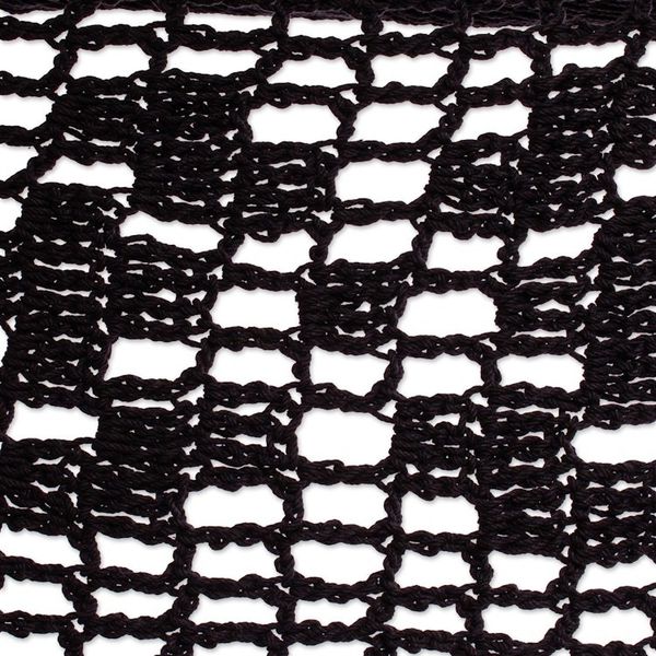 Alternate image for Black Hammock with Macrame Panels Double Mirage in Black