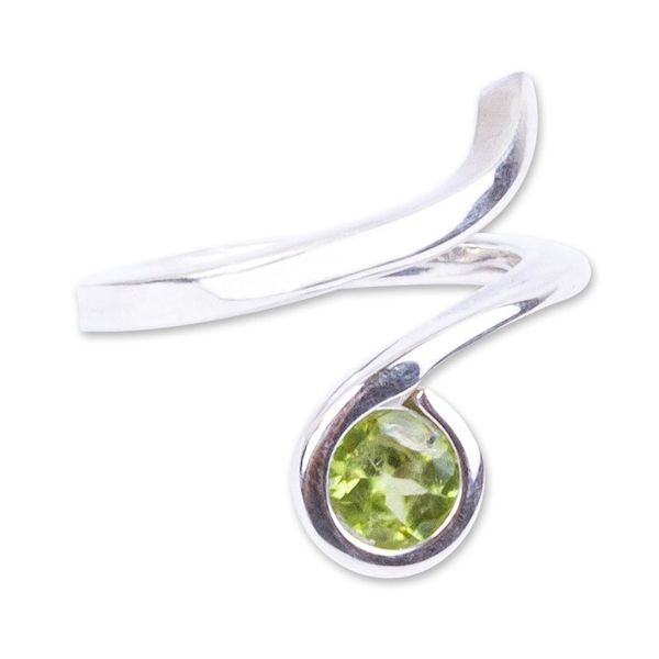 Alternate image for 925 Sterling Silver and Peridot Wrap Ring from Mexico Elora