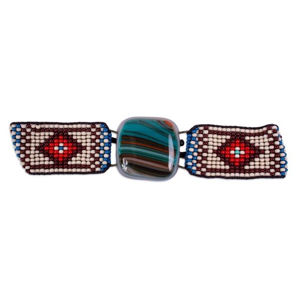 Alternate image for Handmade Fused Glass Bracelet Zapopan Currents