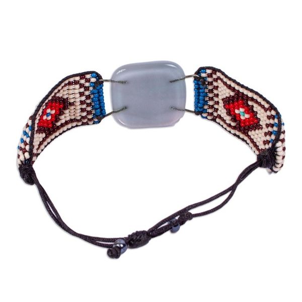 Alternate image for Handmade Fused Glass Bracelet Zapopan Currents