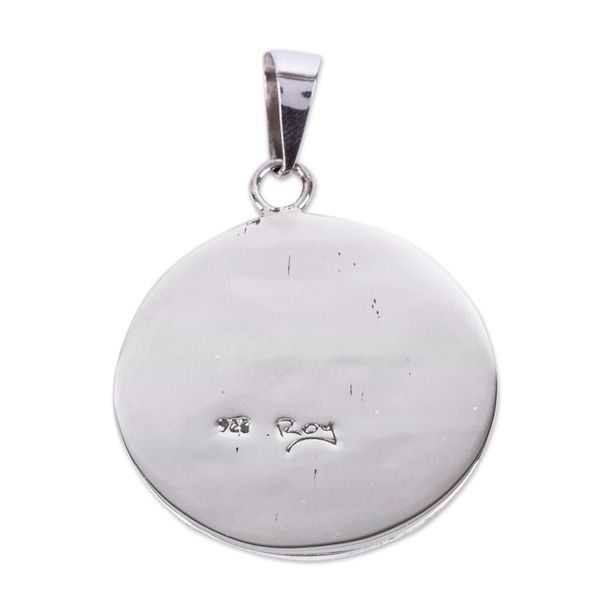 Alternate image for Wolf Motif Sterling Silver Pendant Moon Wolf