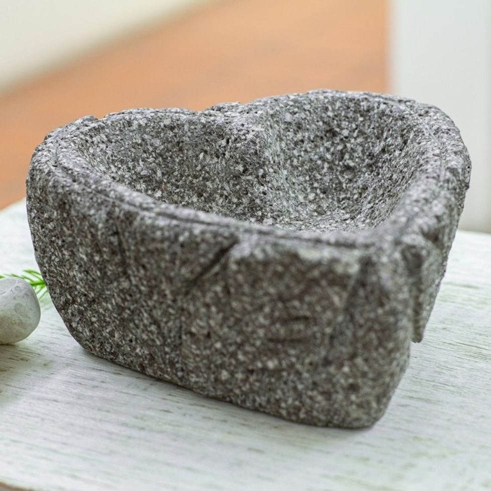 Heart Shaped Stone Bowl from Mexico 'Tradition of the Heart'