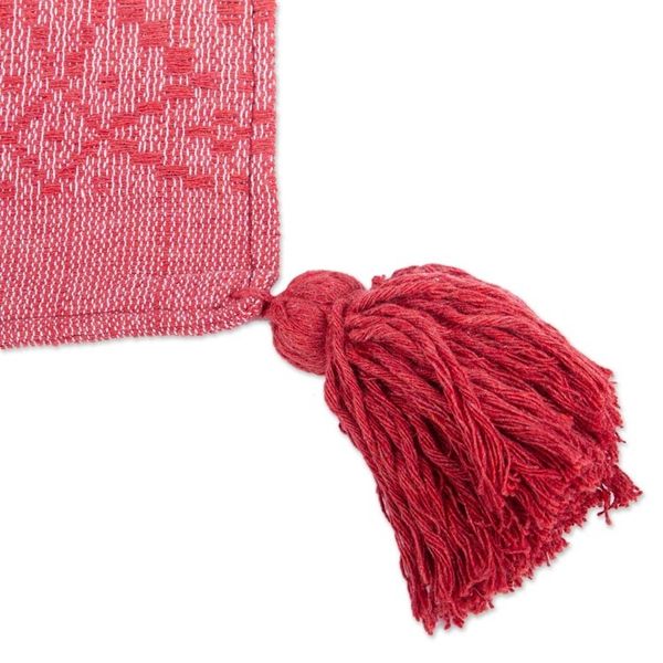 Alternate image for Diamond Pattern Cotton Cushion Cover in Deep Rose Oaxaca Diamonds in Deep Rose