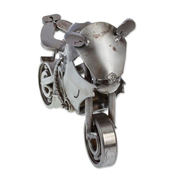 Alternate image for Rustic Motocross Bike Recycled Metal Sculpture Rustic Motocross Bike