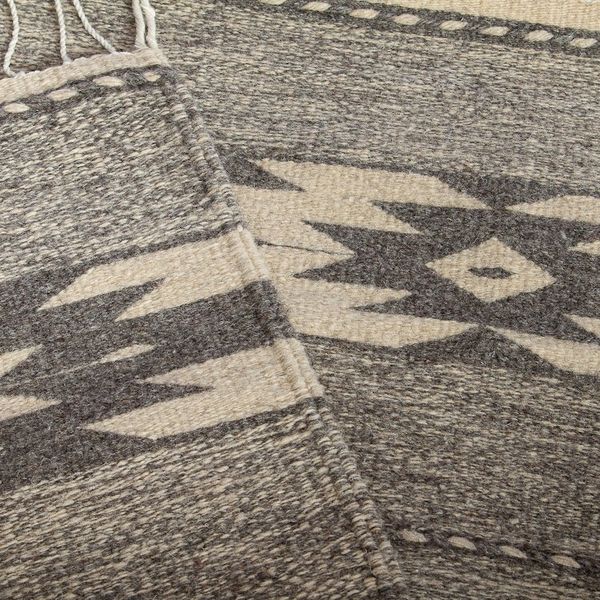 Alternate image for Hand Loomed Grey and Wheat Runner Rug 2x6.5 Subtle Shades