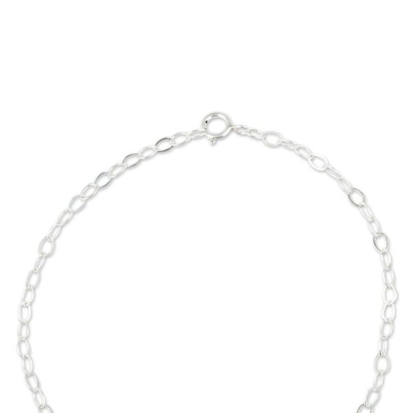 Alternate image for Sterling Silver Chain Bracelet with Three Flowered Pendants Red Anahuac Flowers