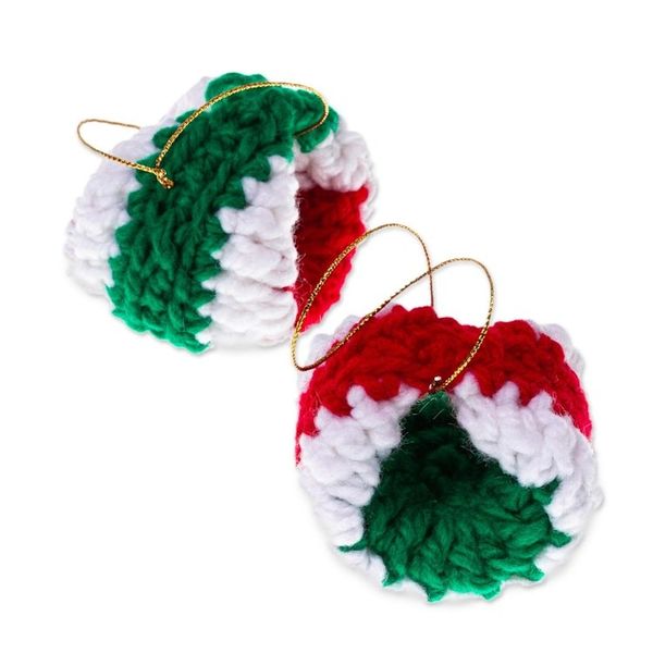 Alternate image for Round Crocheted Ornaments from Mexico Pair Festive Circles