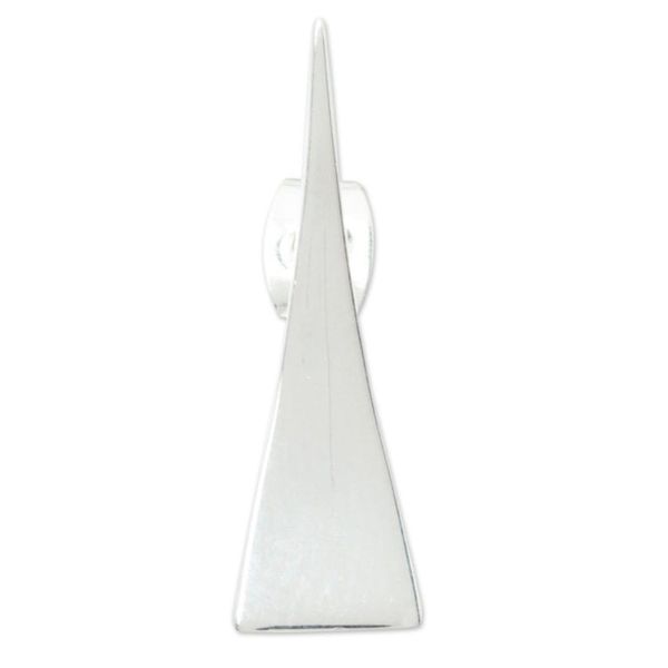 Alternate image for Individual 950 Silver Drop Earring with Geometric Design Alpha