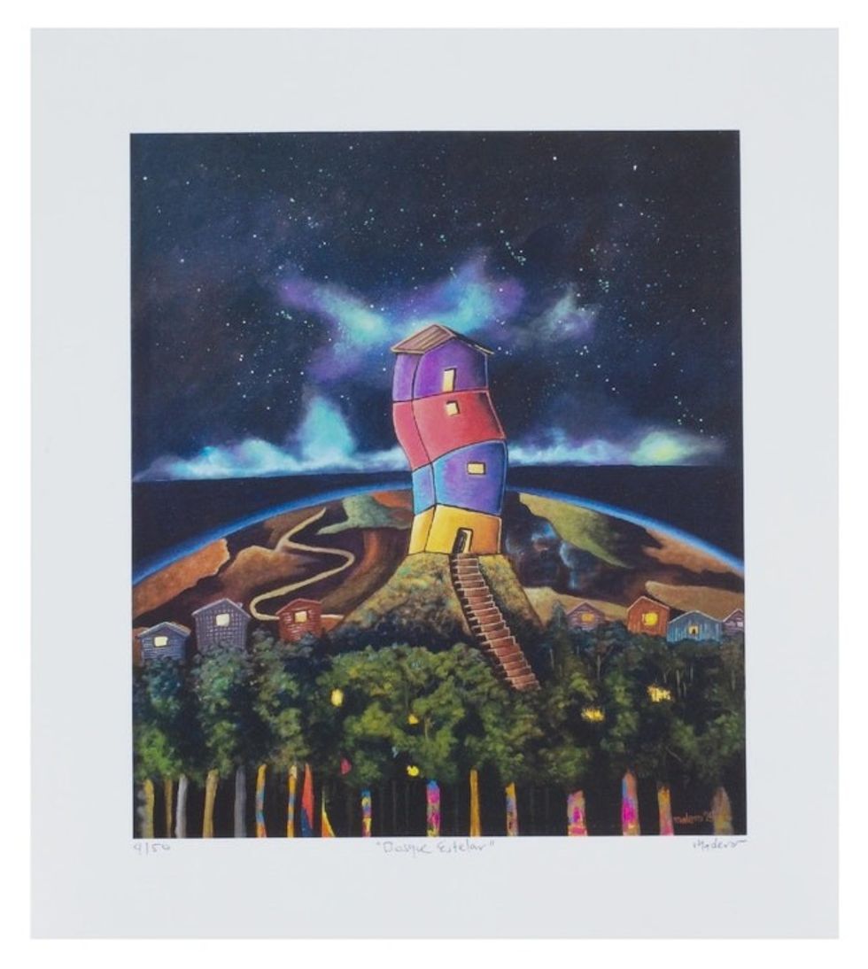 Surrealist Gicle on Canvas 'Star Forest'