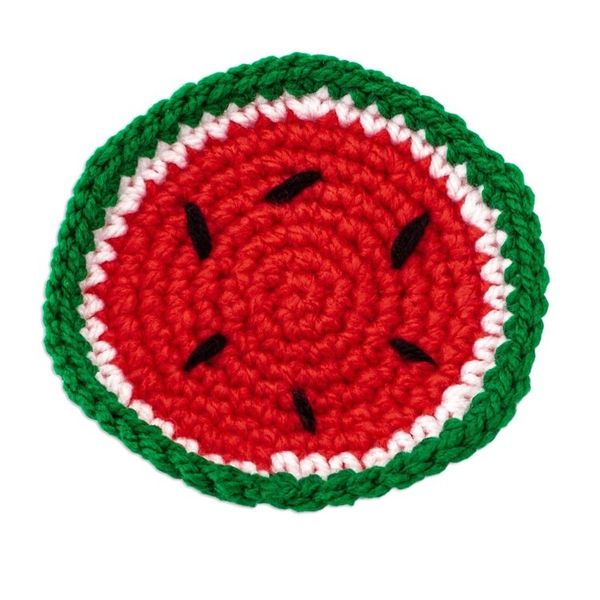 Alternate image for Food-Themed Crocheted Coasters Set of 4 Good Taste