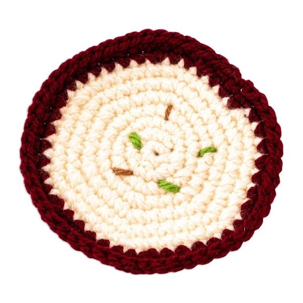 Alternate image for Food-Themed Crocheted Coasters Set of 4 Good Taste