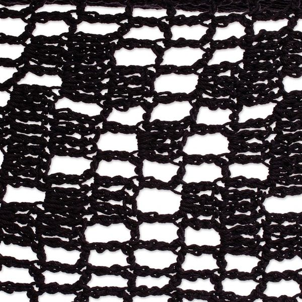 Alternate image for Coal Black Tasseled Cotton Hammock Triple from Mexico Veranda in Black