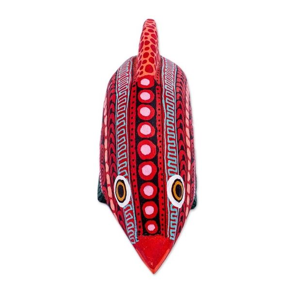 Alternate image for Alebrije Dolphin Figurine Diving Dolphin