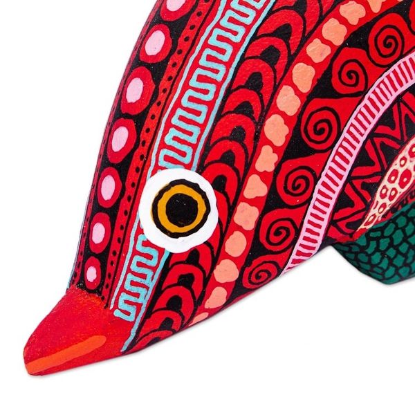Alternate image for Alebrije Dolphin Figurine Diving Dolphin