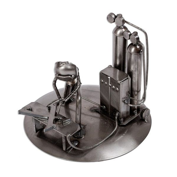 Alternate image for Rustic Metal Auto Parts Sculpture of Welder Rustic Welder