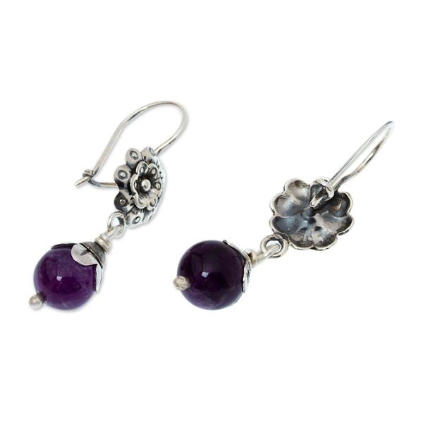 Alternate image for Artisan Crafted Amethyst Earrings Natural Affinity