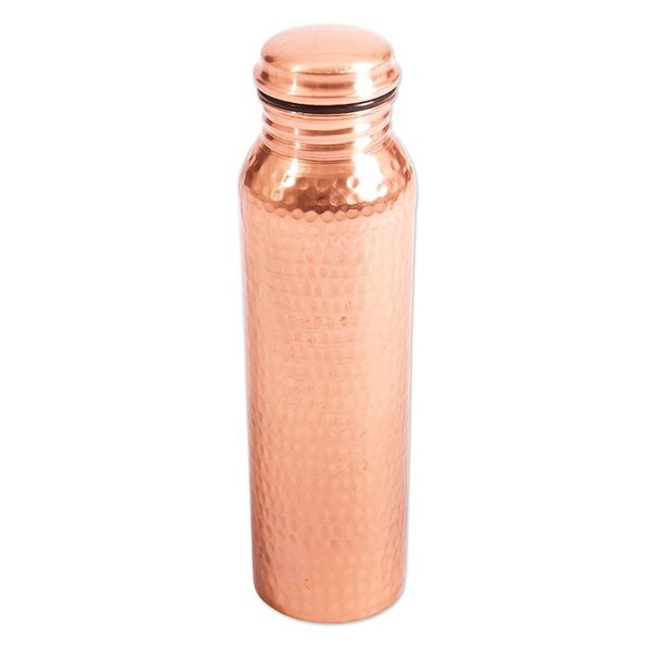 Alternate image for Handcrafted Mexican Copper Bottle Gleaming Pebbles