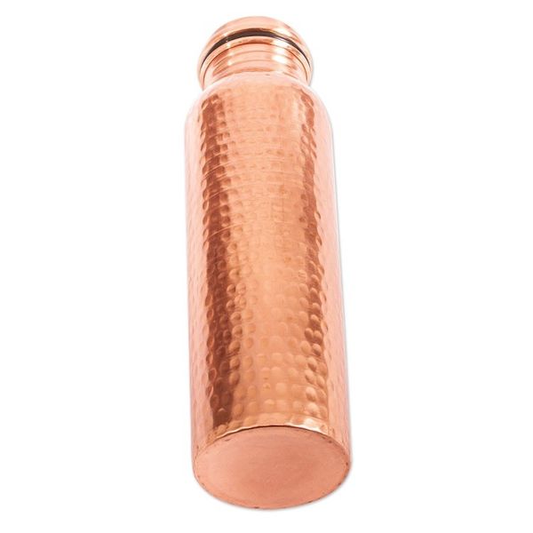 Alternate image for Handcrafted Mexican Copper Bottle Gleaming Pebbles