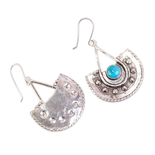 Alternate image for Sterling Silver and Turquoise Dangle Earrings from Mexico Turquoise Candy