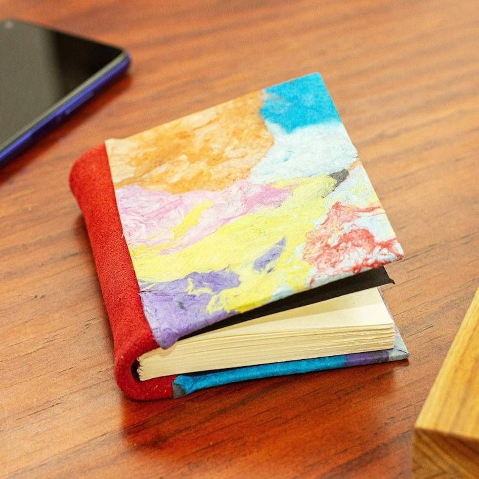 Handmade Mini Amate Paper Journal 'The Color of Dreams'