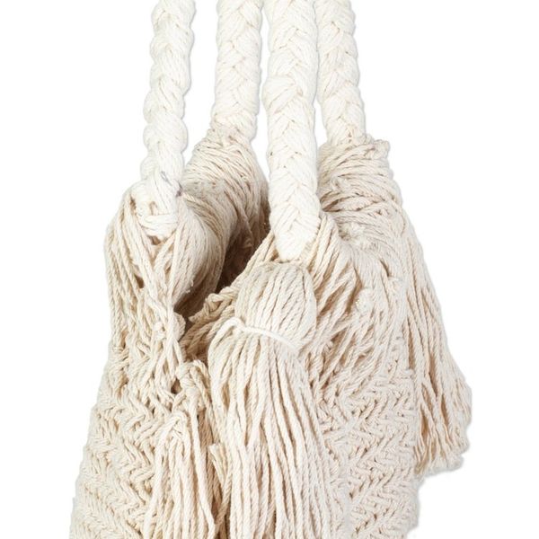 Alternate image for Macrame Cotton Shoulder Bag Terra Fria in Ivory
