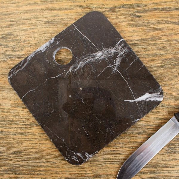 Alternate image for Square Black Marble Cheese or Chopping Board Plateau in Black