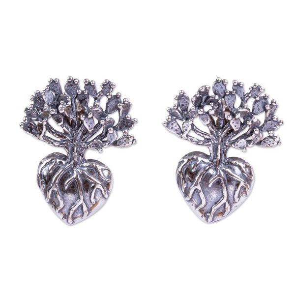 Alternate image for Cactus Motif Drop Earrings .8 inch Root of Life